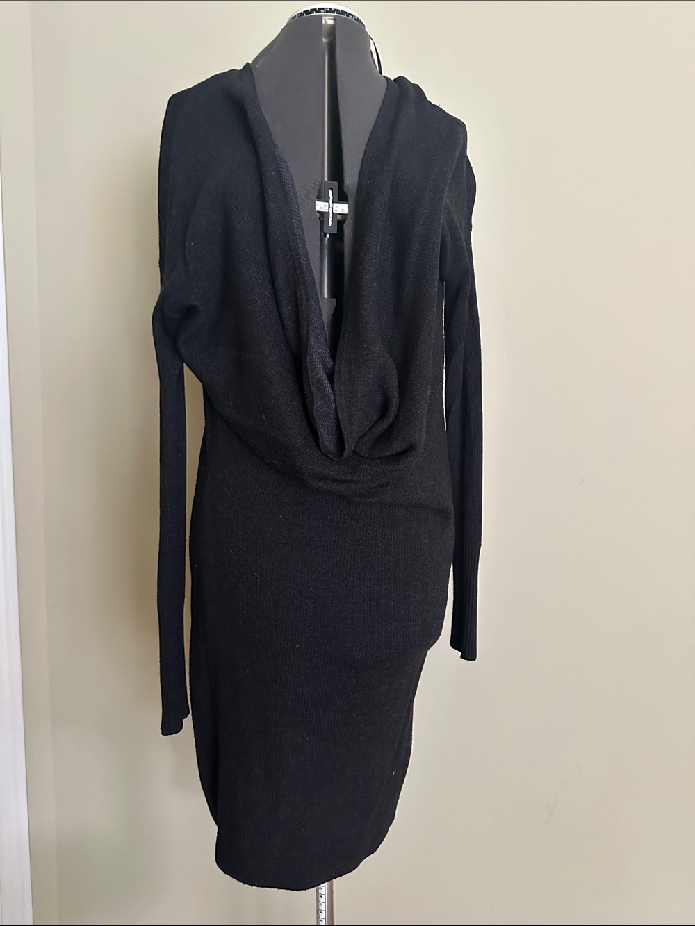 Lululemon Black Long Sleeve Cowl Neck Sweater Dress